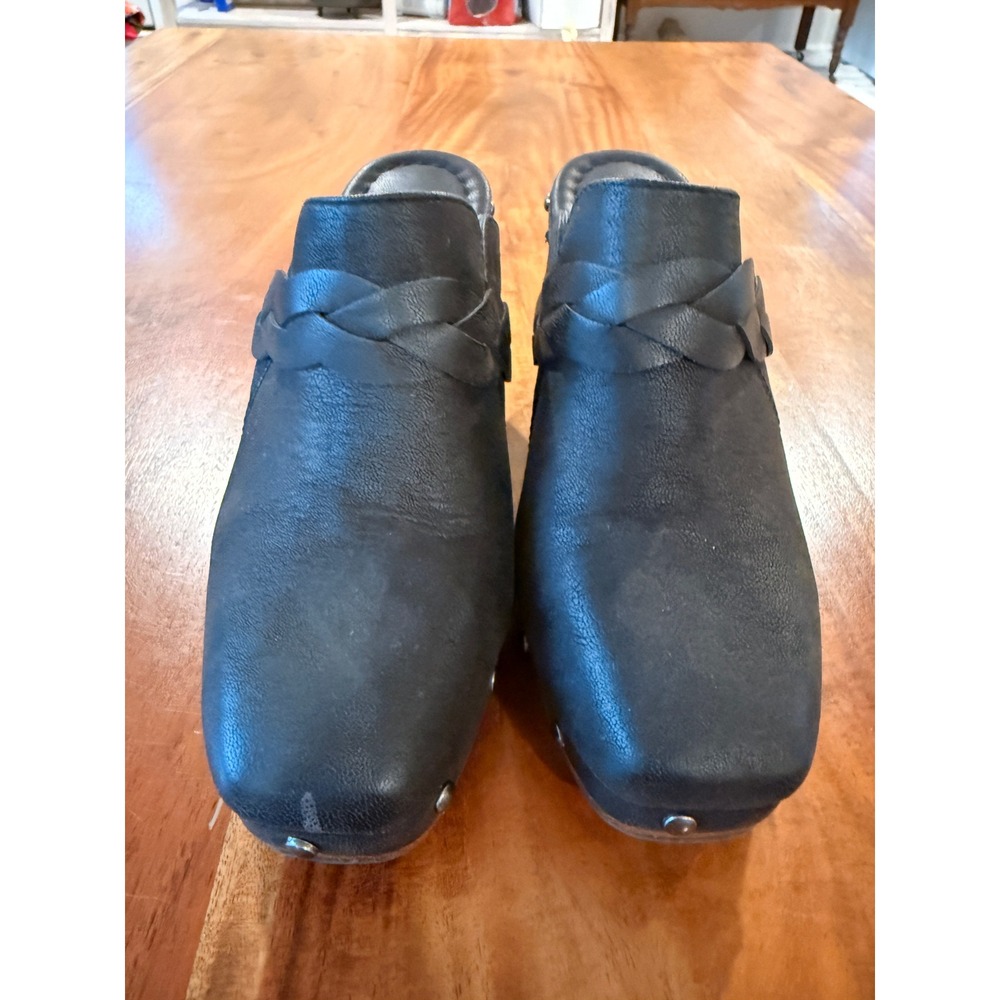 MIA Women's Black Braided Clogs Size 6